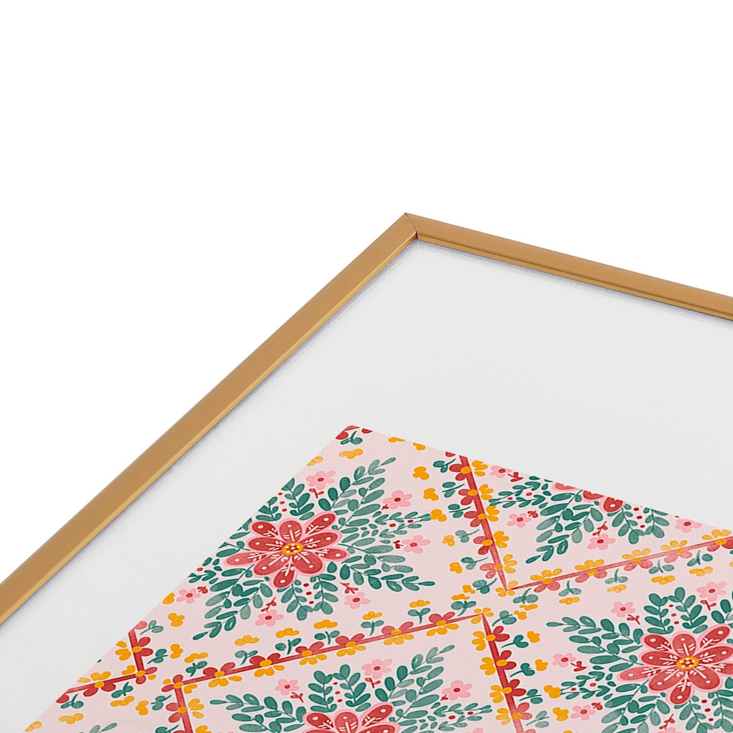 Marta Barragan Camarasa Chic Floral Geometry Metal Framed Art Print