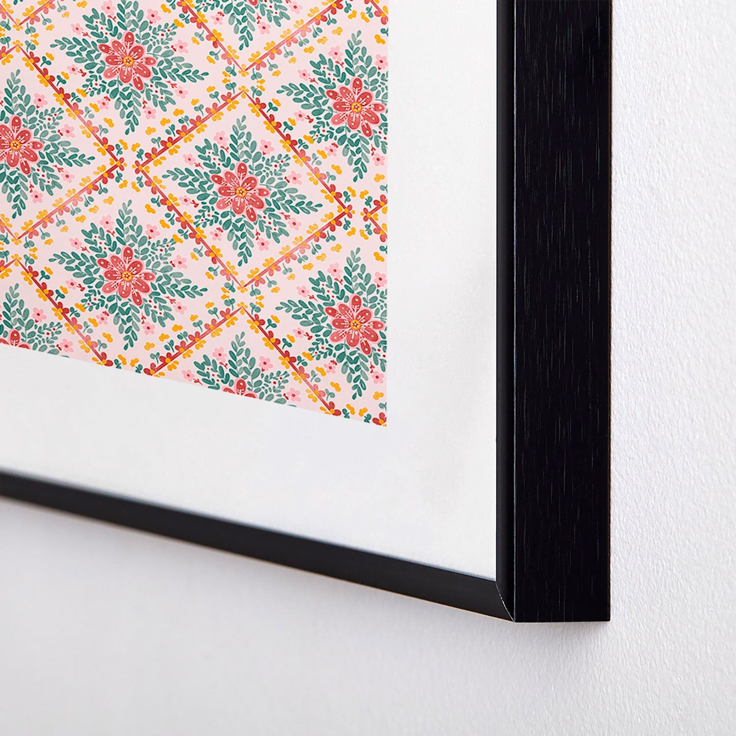 Marta Barragan Camarasa Chic Floral Geometry Metal Framed Art Print