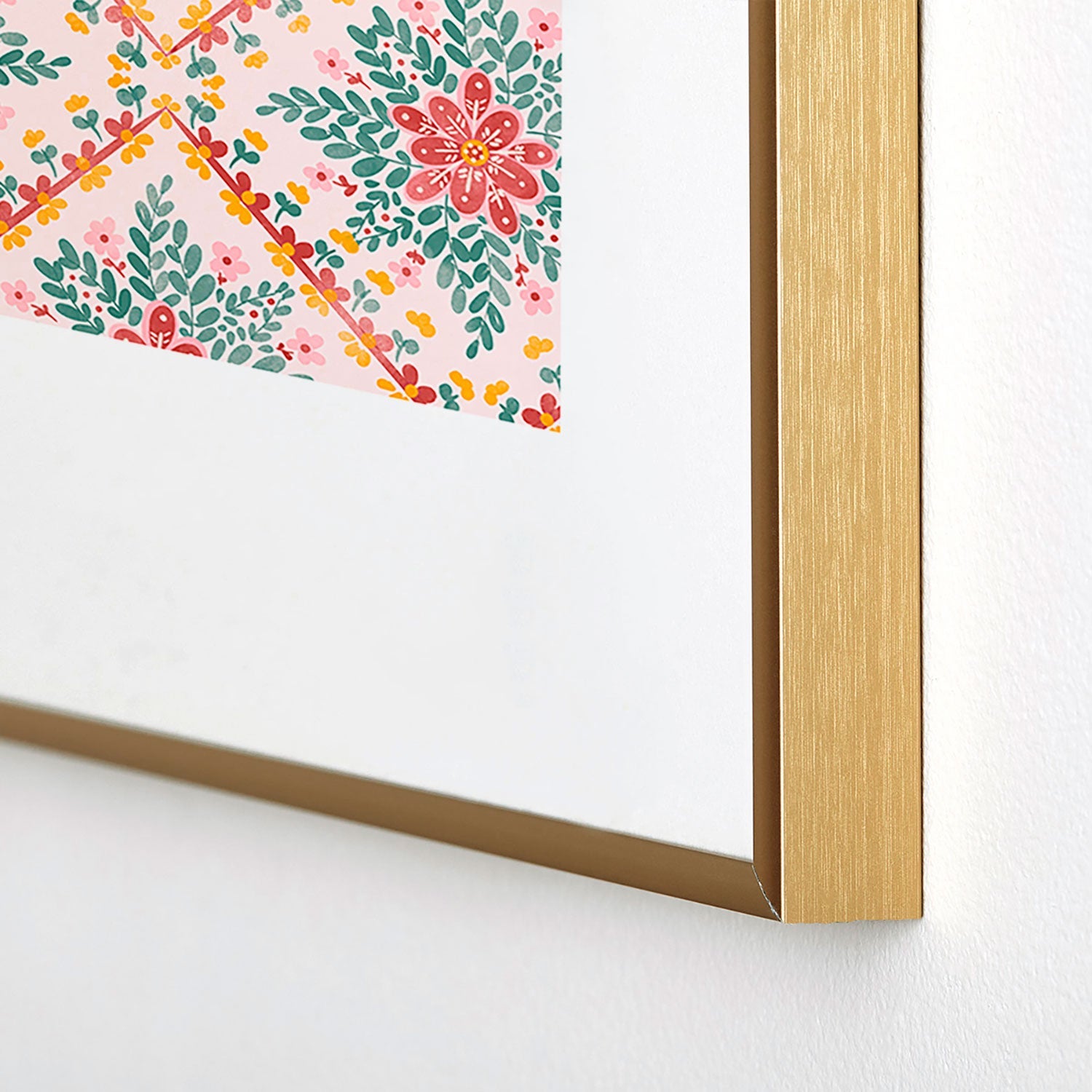 Marta Barragan Camarasa Chic Floral Geometry Metal Framed Art Print