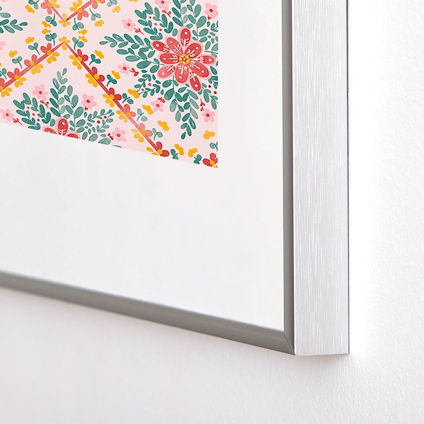 Marta Barragan Camarasa Chic Floral Geometry Metal Framed Art Print