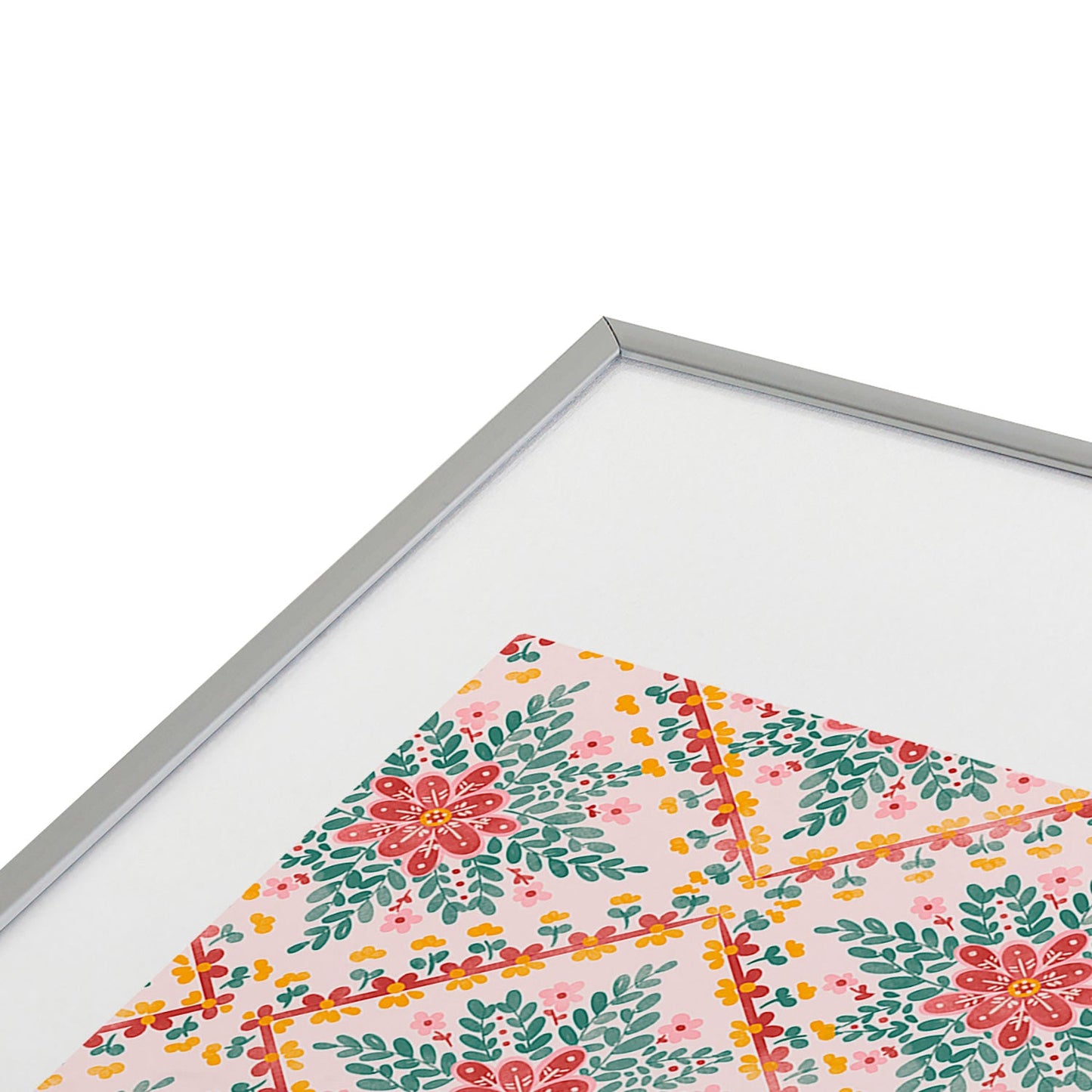 Marta Barragan Camarasa Chic Floral Geometry Metal Framed Art Print