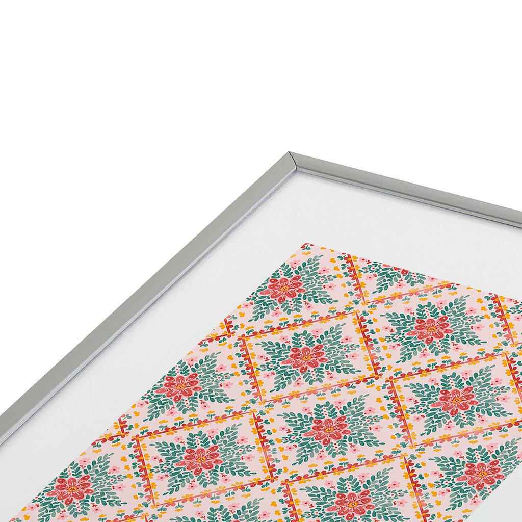 Marta Barragan Camarasa Chic Floral Geometry Metal Framed Art Print