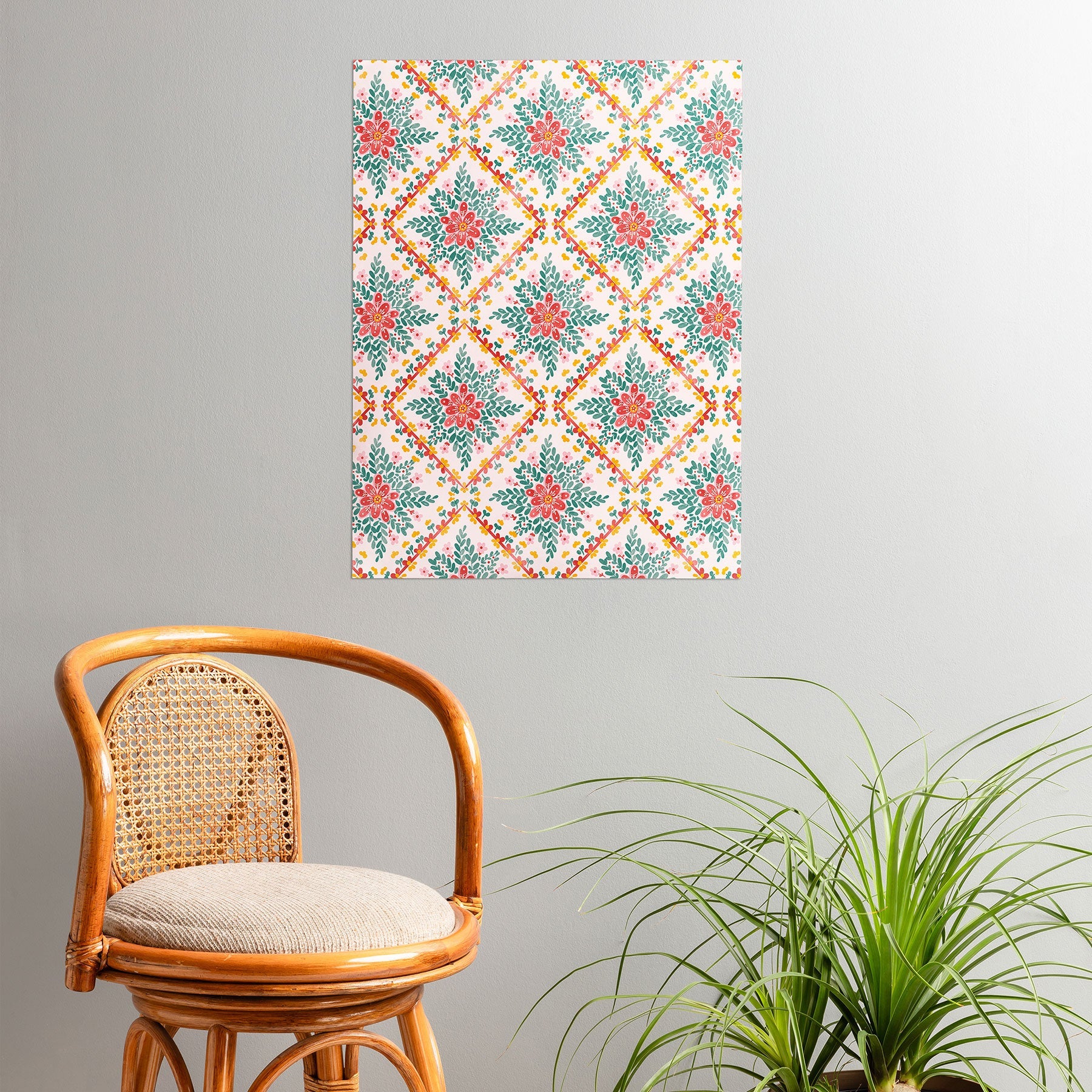 Marta Barragan Camarasa Chic Floral Geometry Poster