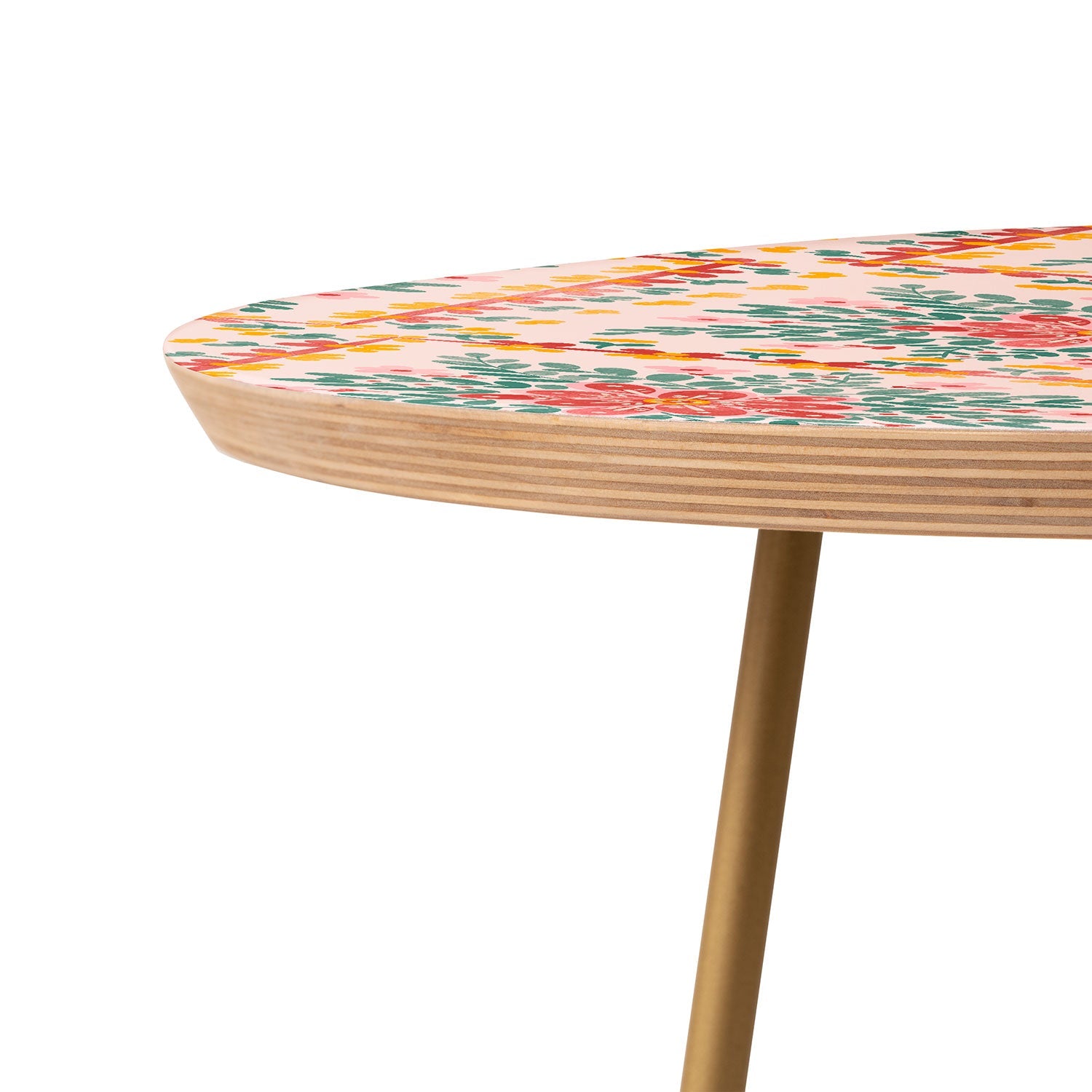 Marta Barragan Camarasa Chic Floral Geometry Round Side Table