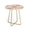 Marta Barragan Camarasa Chic Floral Geometry Round Side Table
