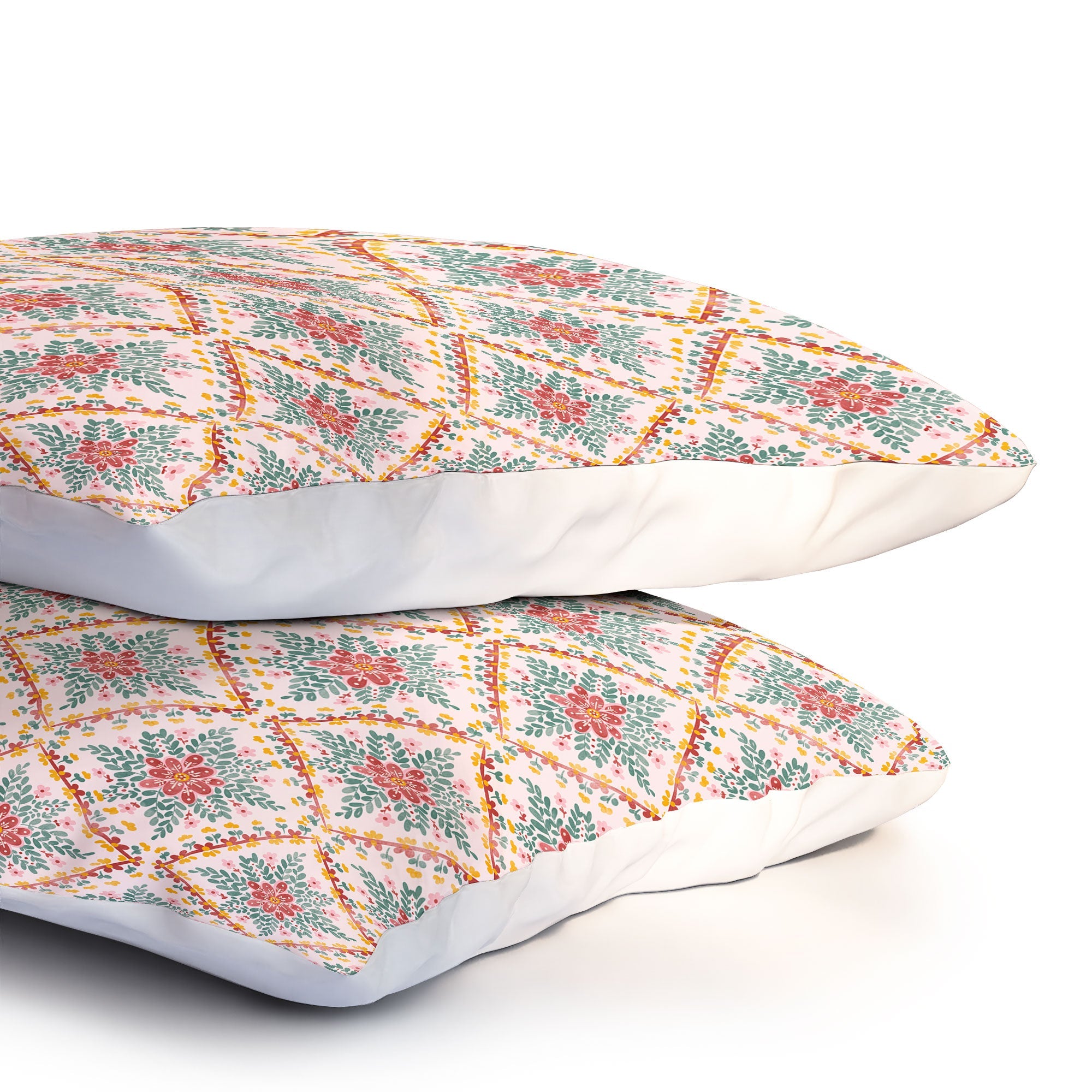 Marta Barragan Camarasa Chic Floral Geometry Pillow Shams