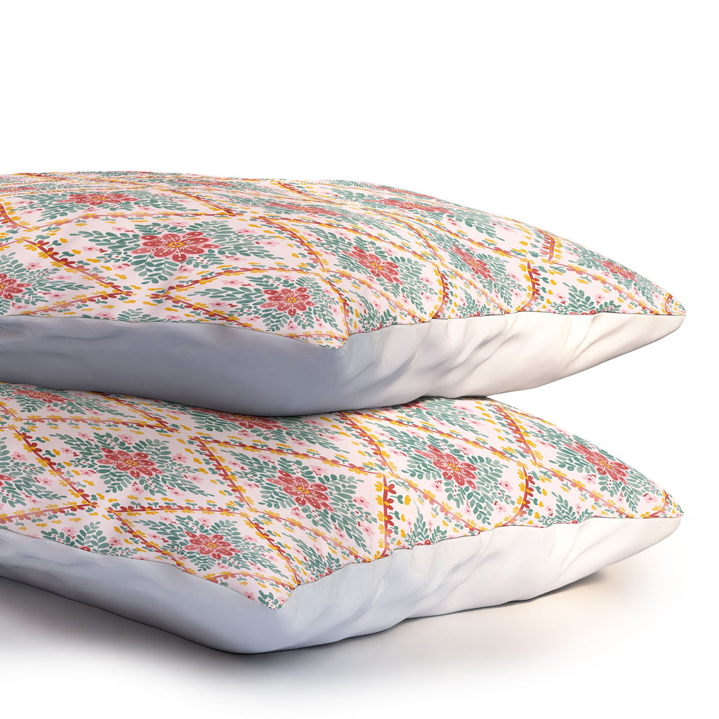 Marta Barragan Camarasa Chic Floral Geometry Pillow Shams