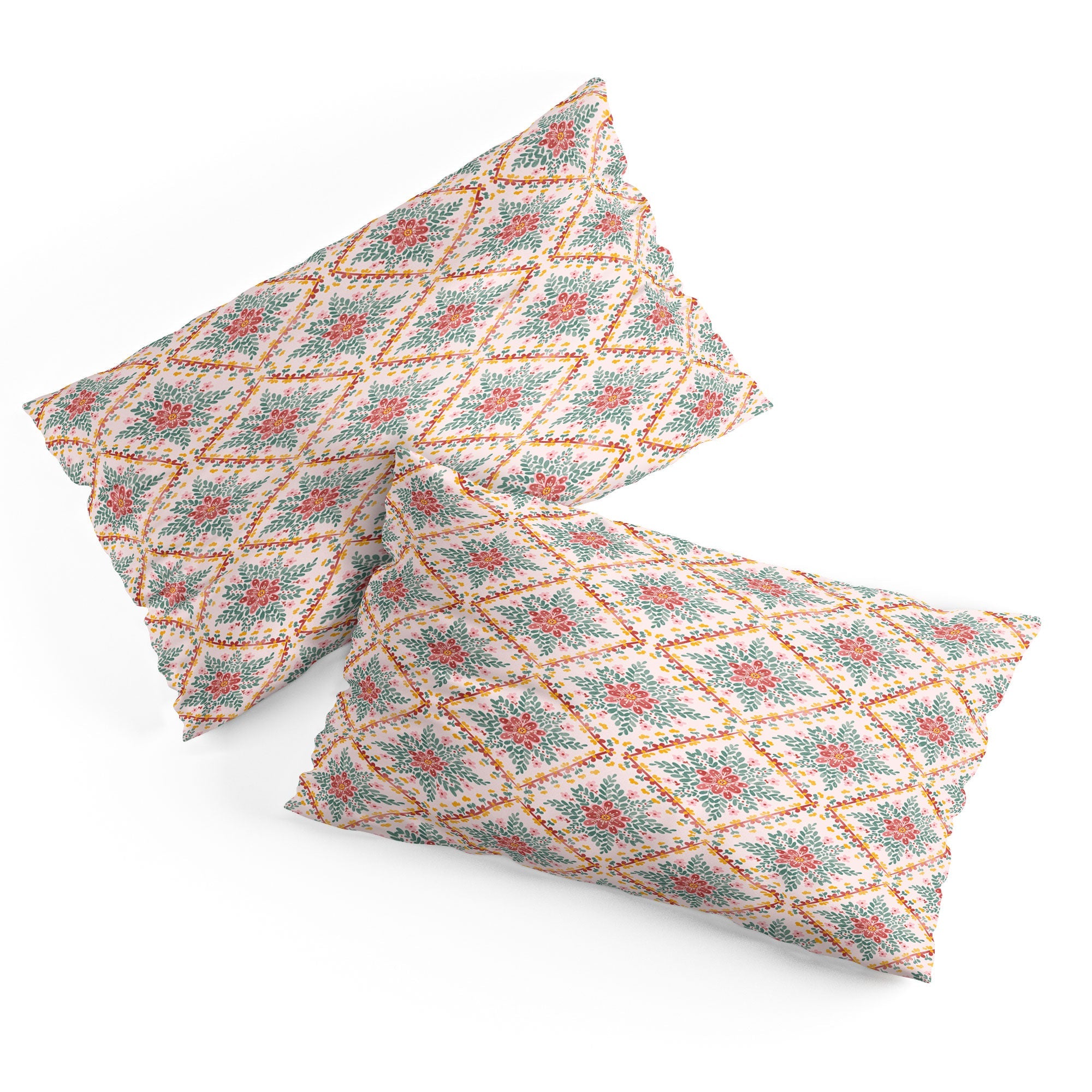 Marta Barragan Camarasa Chic Floral Geometry Pillow Shams
