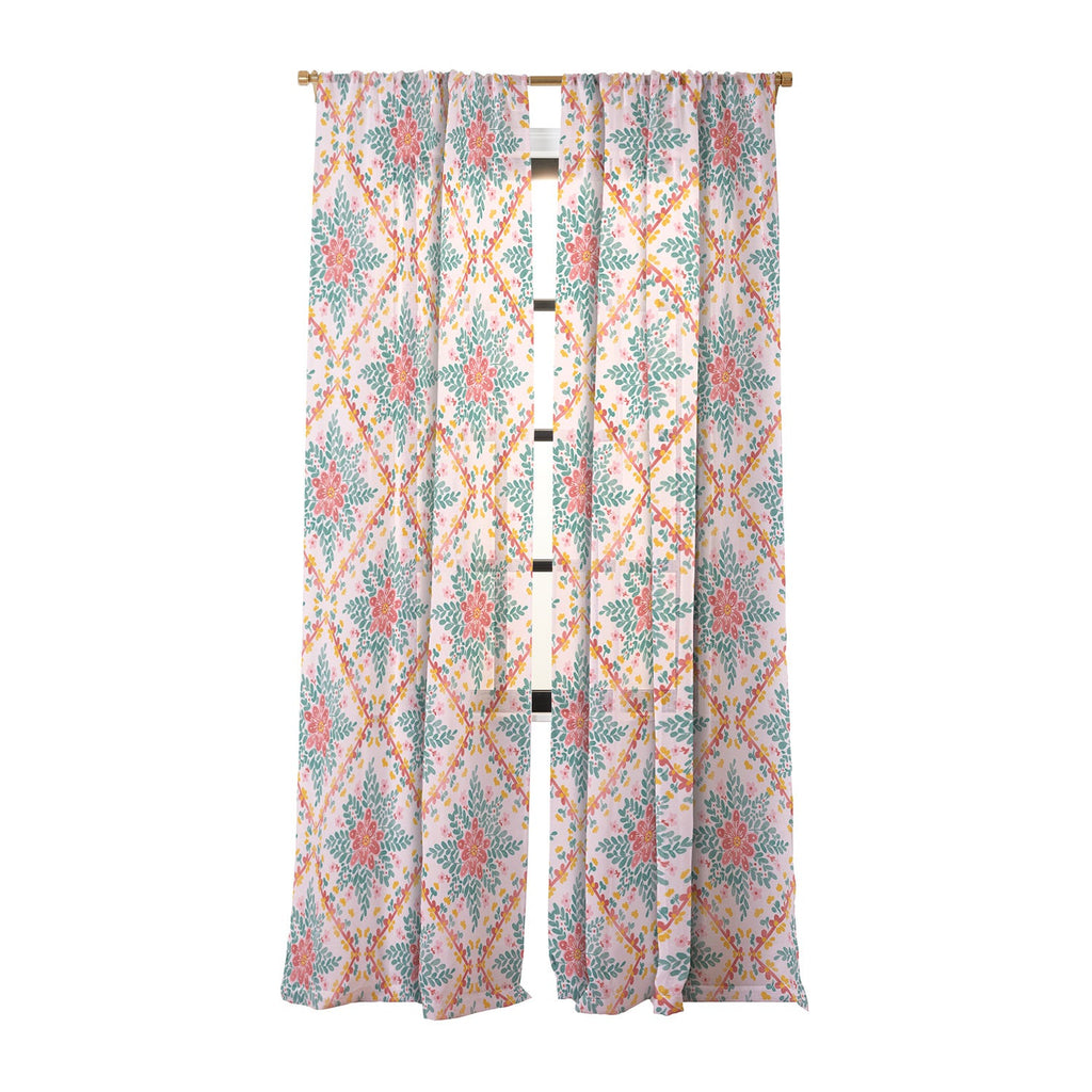 Marta Barragan Camarasa Chic Floral Geometry Sheer Window Curtain