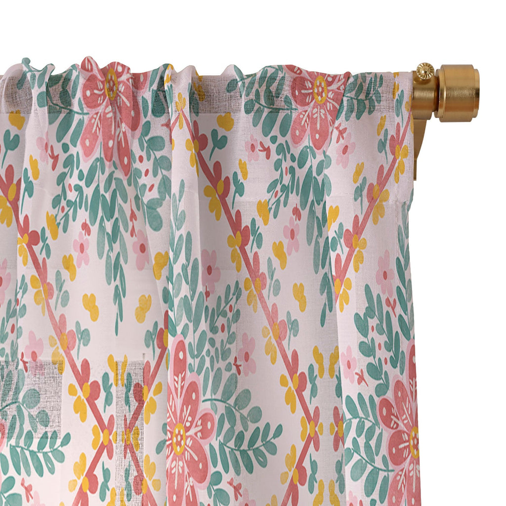 Marta Barragan Camarasa Chic Floral Geometry Sheer Non Repeat