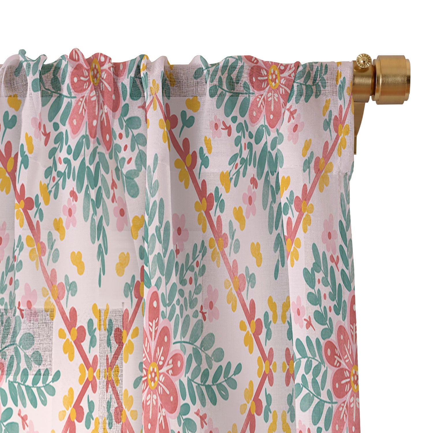 Marta Barragan Camarasa Chic Floral Geometry Sheer Non Repeat