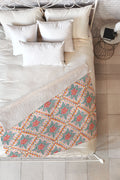 Marta Barragan Camarasa Chic Floral Geometry Fleece Throw Blanket