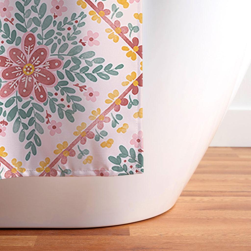 Marta Barragan Camarasa Chic Floral Geometry Shower Curtain