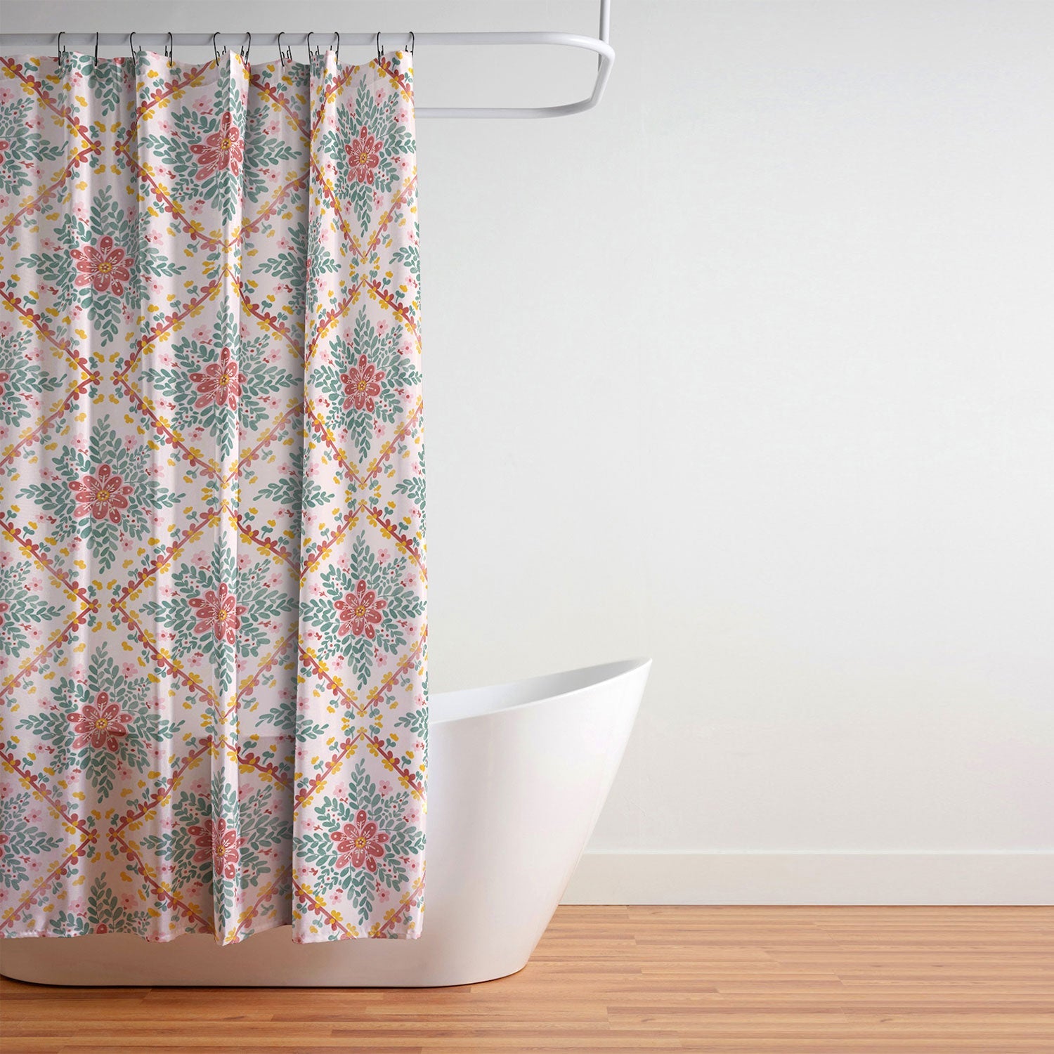 Marta Barragan Camarasa Chic Floral Geometry Shower Curtain