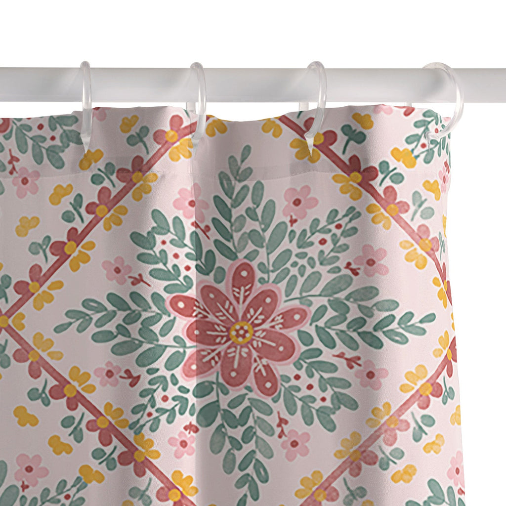 Marta Barragan Camarasa Chic Floral Geometry Shower Curtain