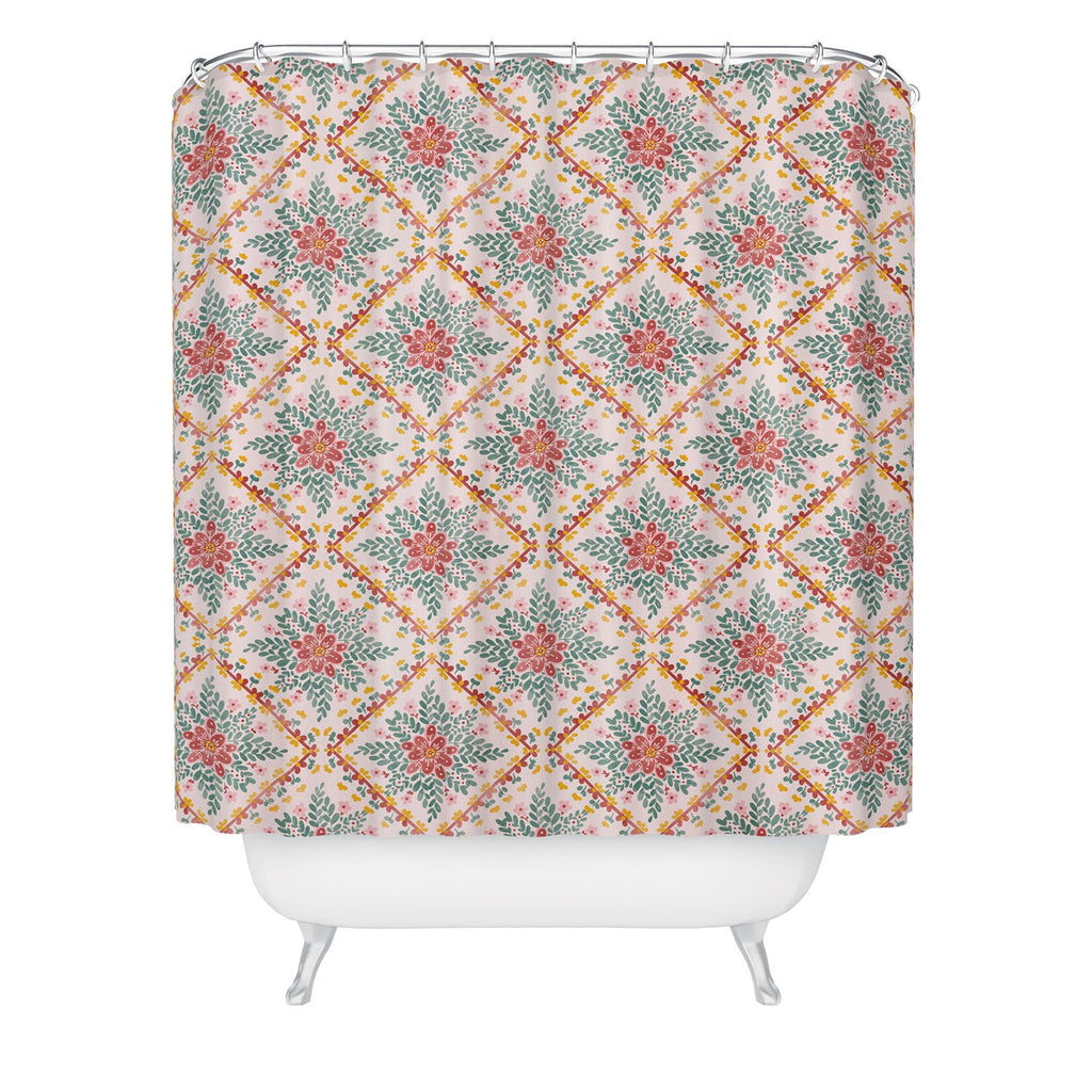 Marta Barragan Camarasa Chic Floral Geometry Shower Curtain