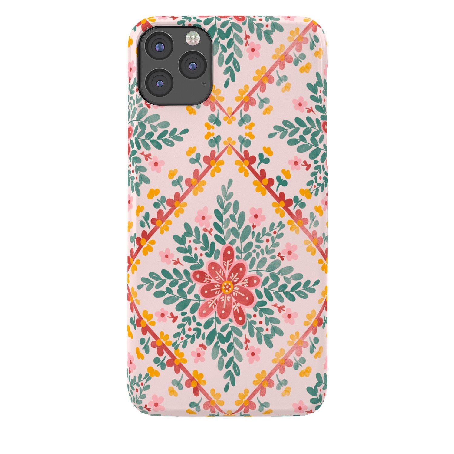 Marta Barragan Camarasa Chic Floral Geometry Phone Case