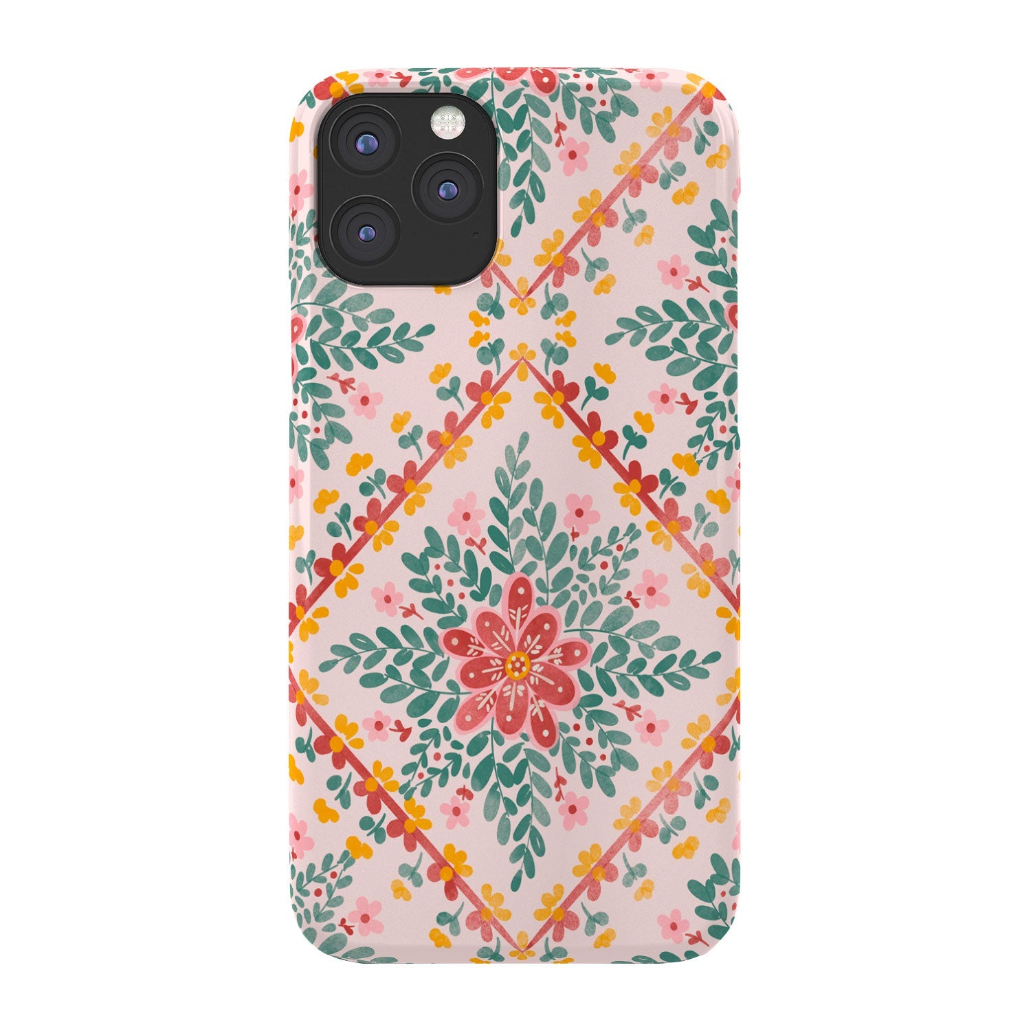 Marta Barragan Camarasa Chic Floral Geometry Phone Case