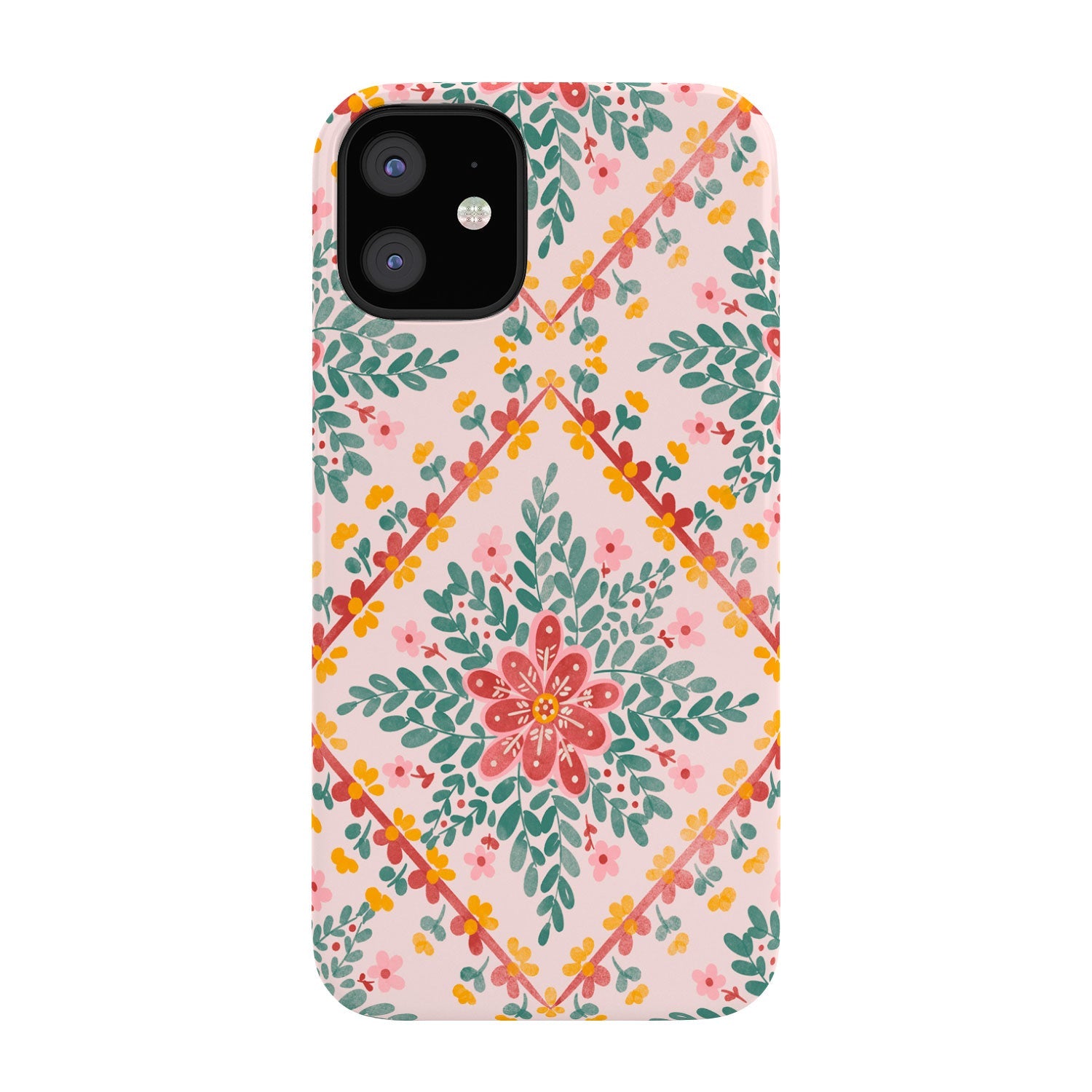 Marta Barragan Camarasa Chic Floral Geometry Phone Case