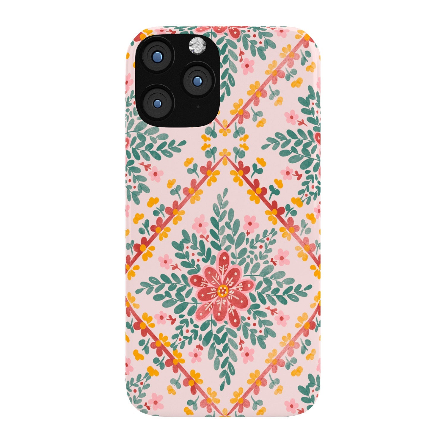 Marta Barragan Camarasa Chic Floral Geometry Phone Case