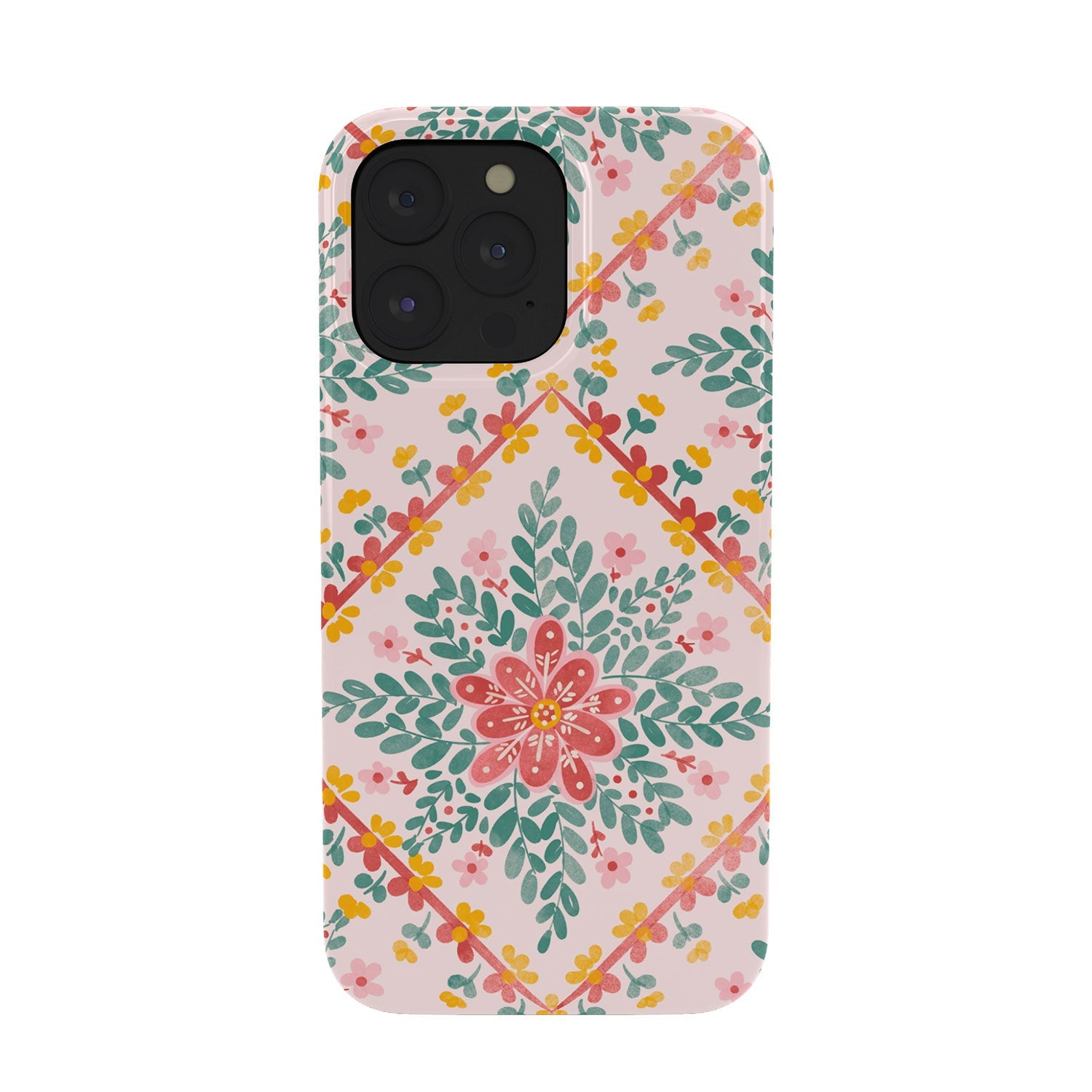 Marta Barragan Camarasa Chic Floral Geometry Phone Case