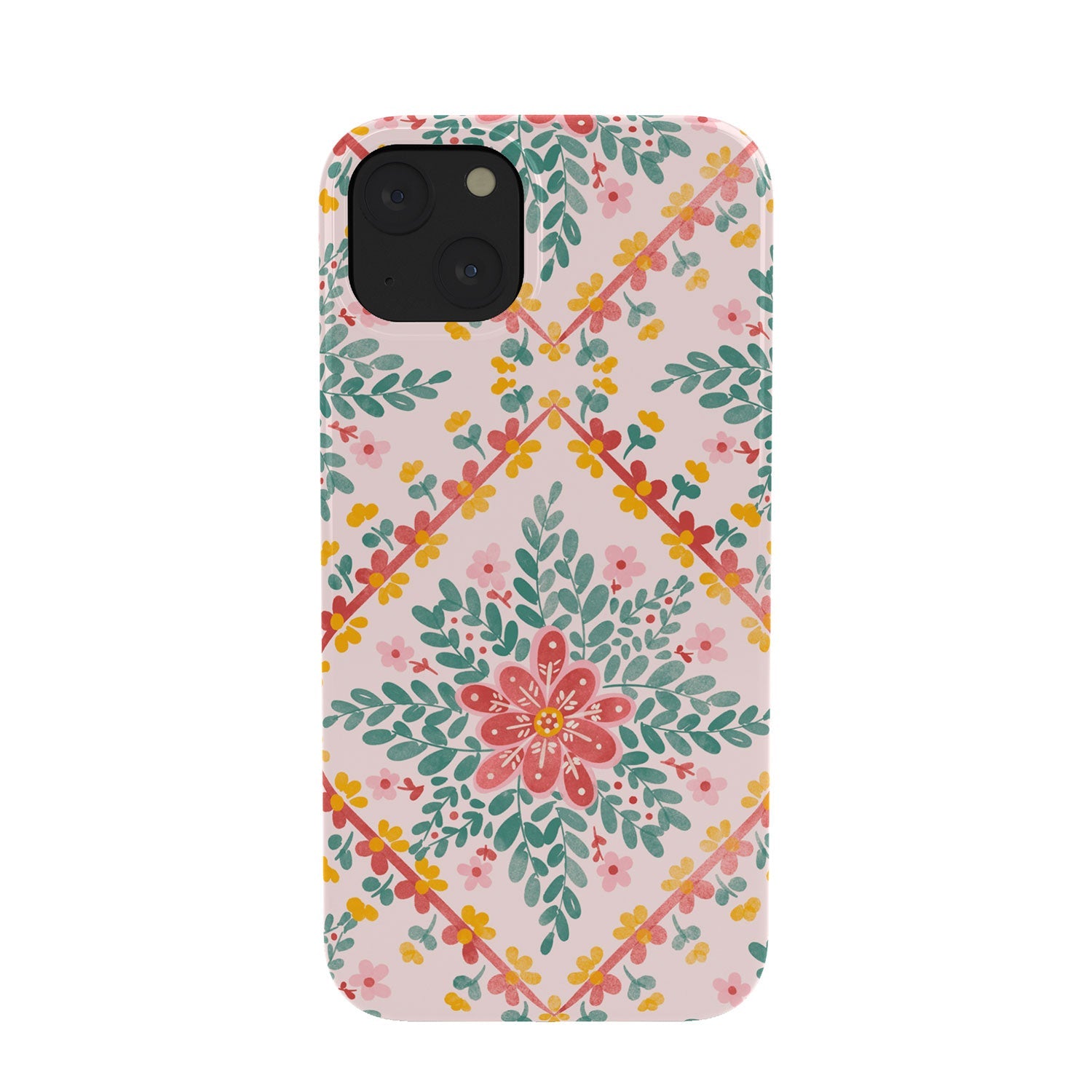 Marta Barragan Camarasa Chic Floral Geometry Phone Case