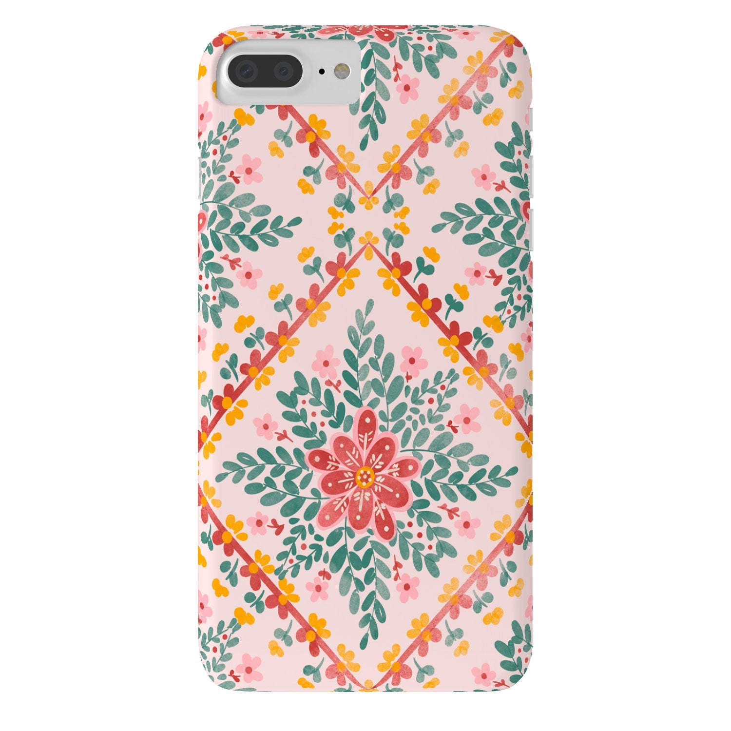 Marta Barragan Camarasa Chic Floral Geometry Phone Case