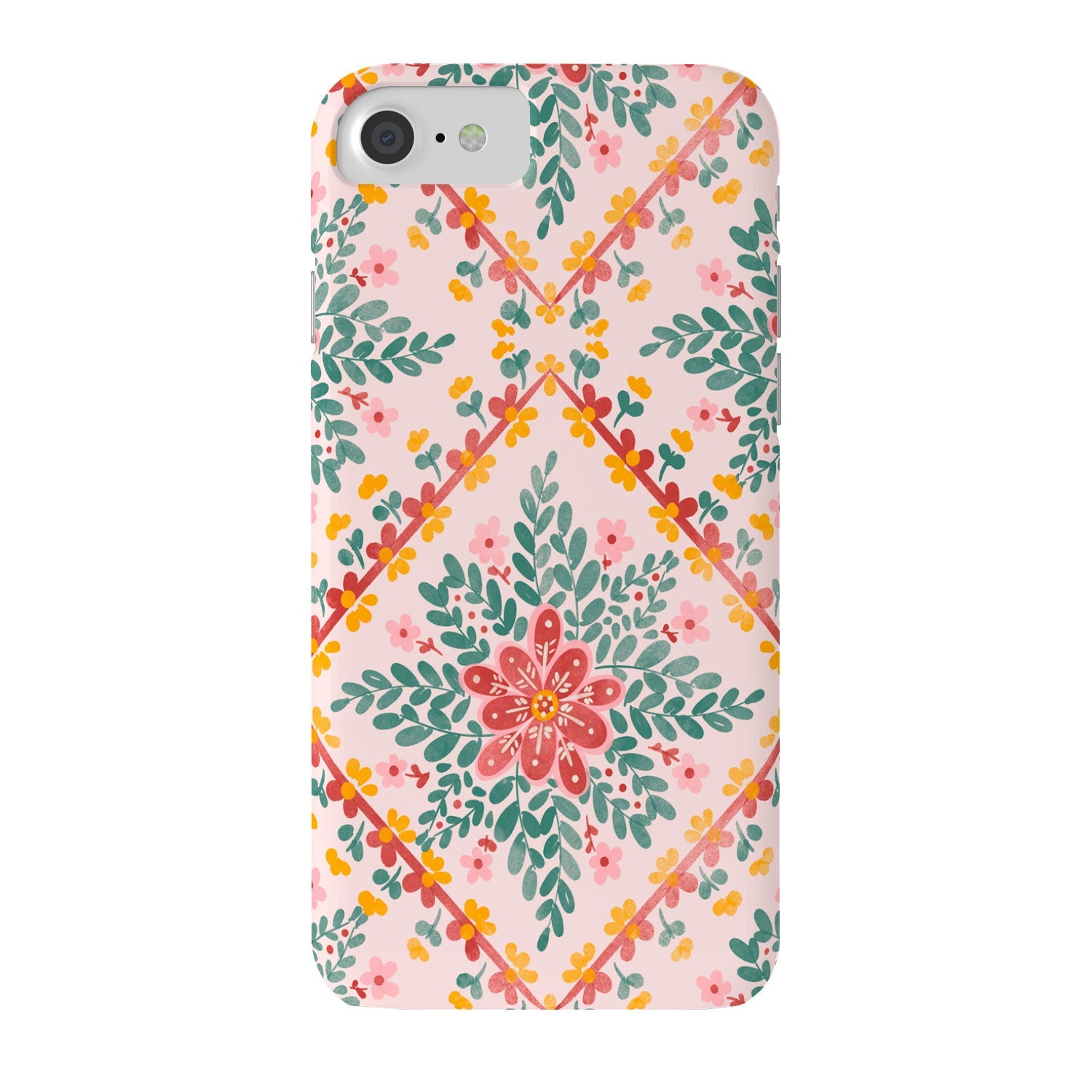 Marta Barragan Camarasa Chic Floral Geometry Phone Case