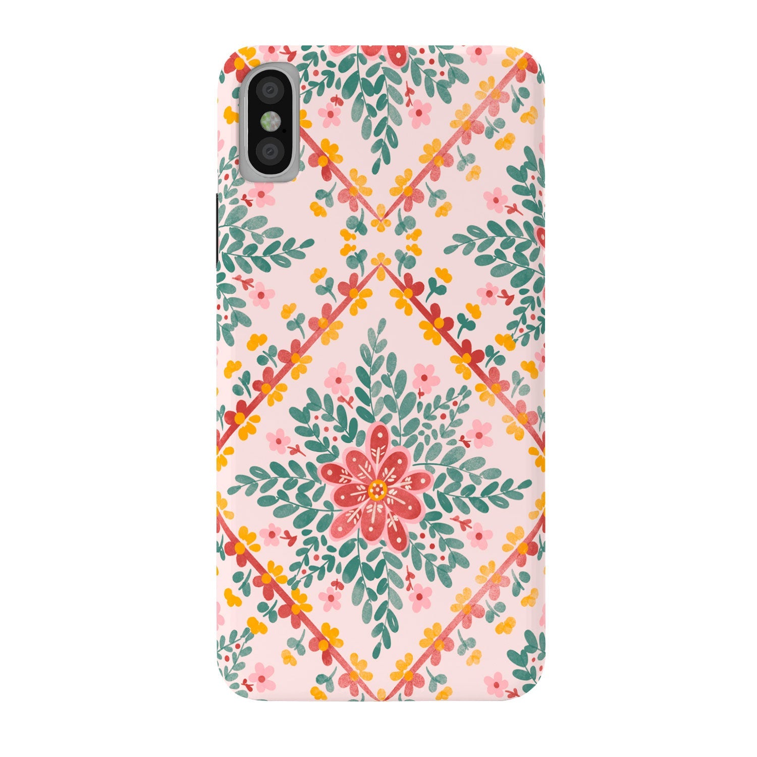 Marta Barragan Camarasa Chic Floral Geometry Phone Case