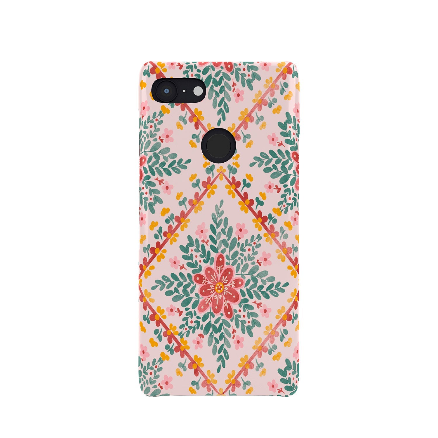 Marta Barragan Camarasa Chic Floral Geometry Phone Case