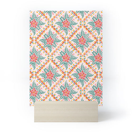 Marta Barragan Camarasa Chic Floral Geometry Mini Art Print
