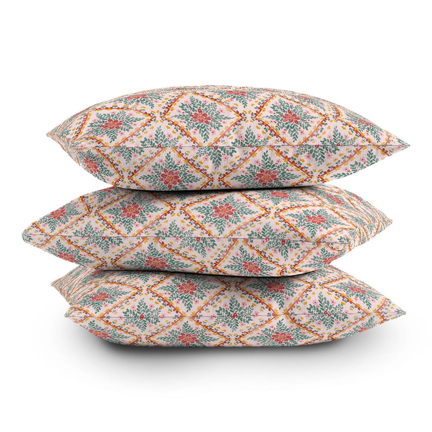 Marta Barragan Camarasa Chic Floral Geometry Outdoor Throw Pillow
