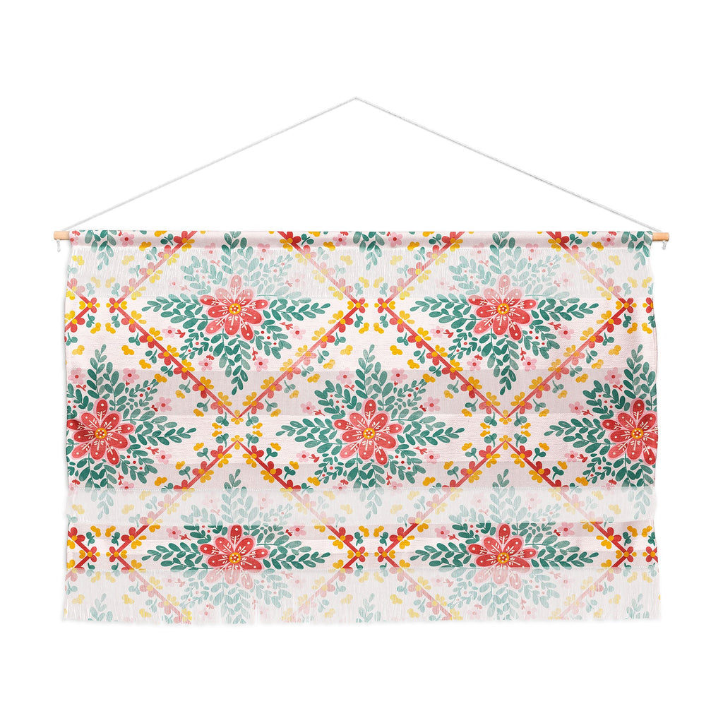 Marta Barragan Camarasa Chic Floral Geometry Wall Hanging Landscape