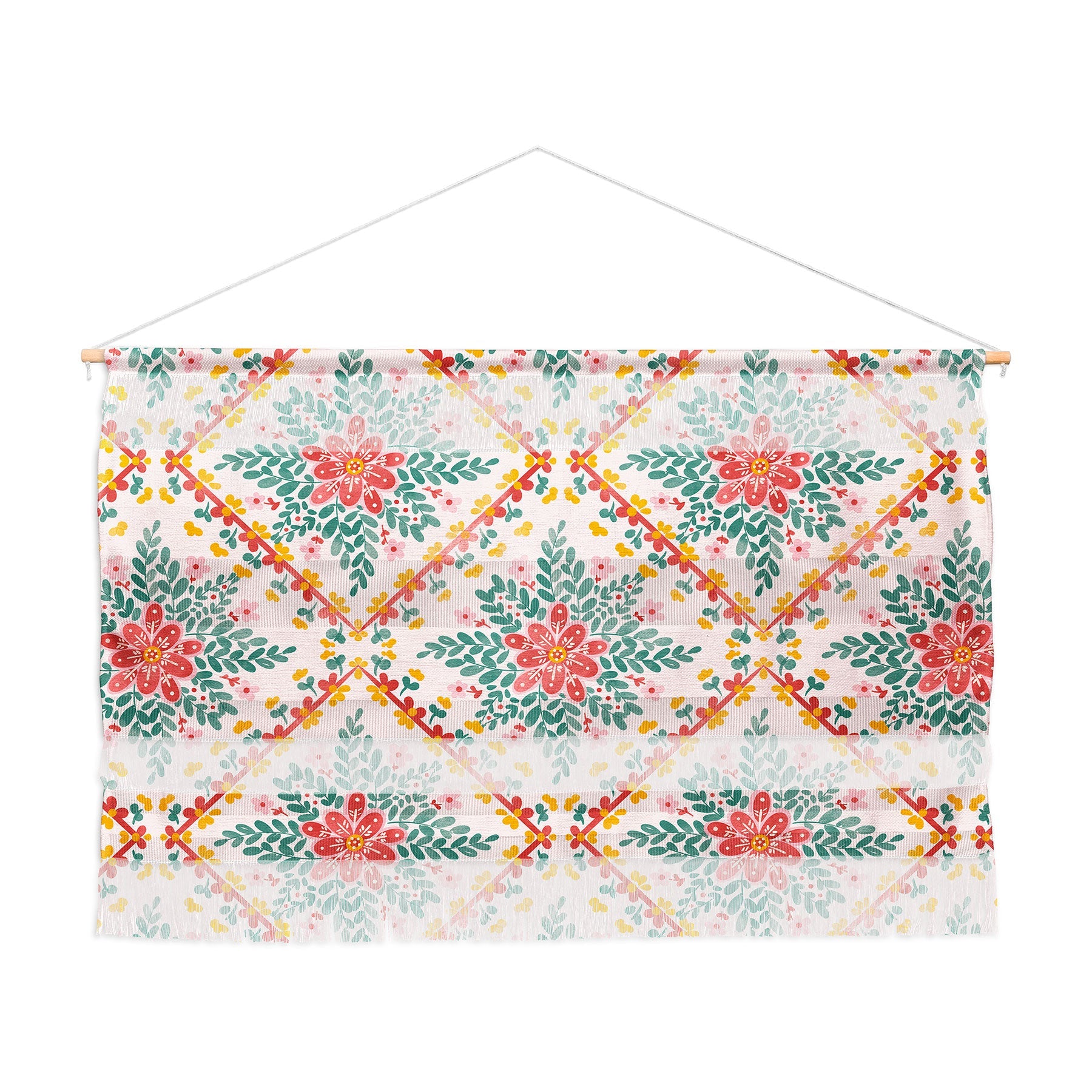 Marta Barragan Camarasa Chic Floral Geometry Wall Hanging Landscape