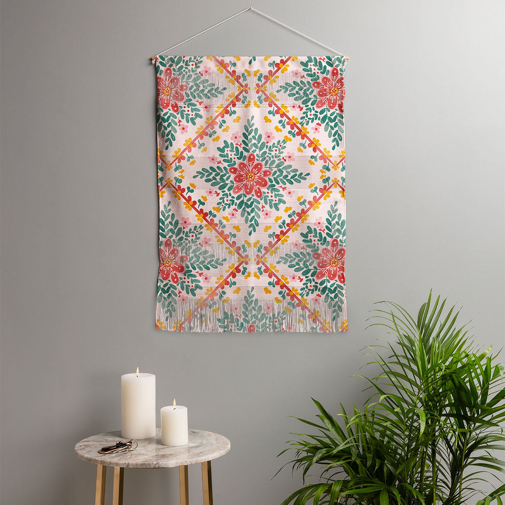 Marta Barragan Camarasa Chic Floral Geometry Wall Hanging Portrait