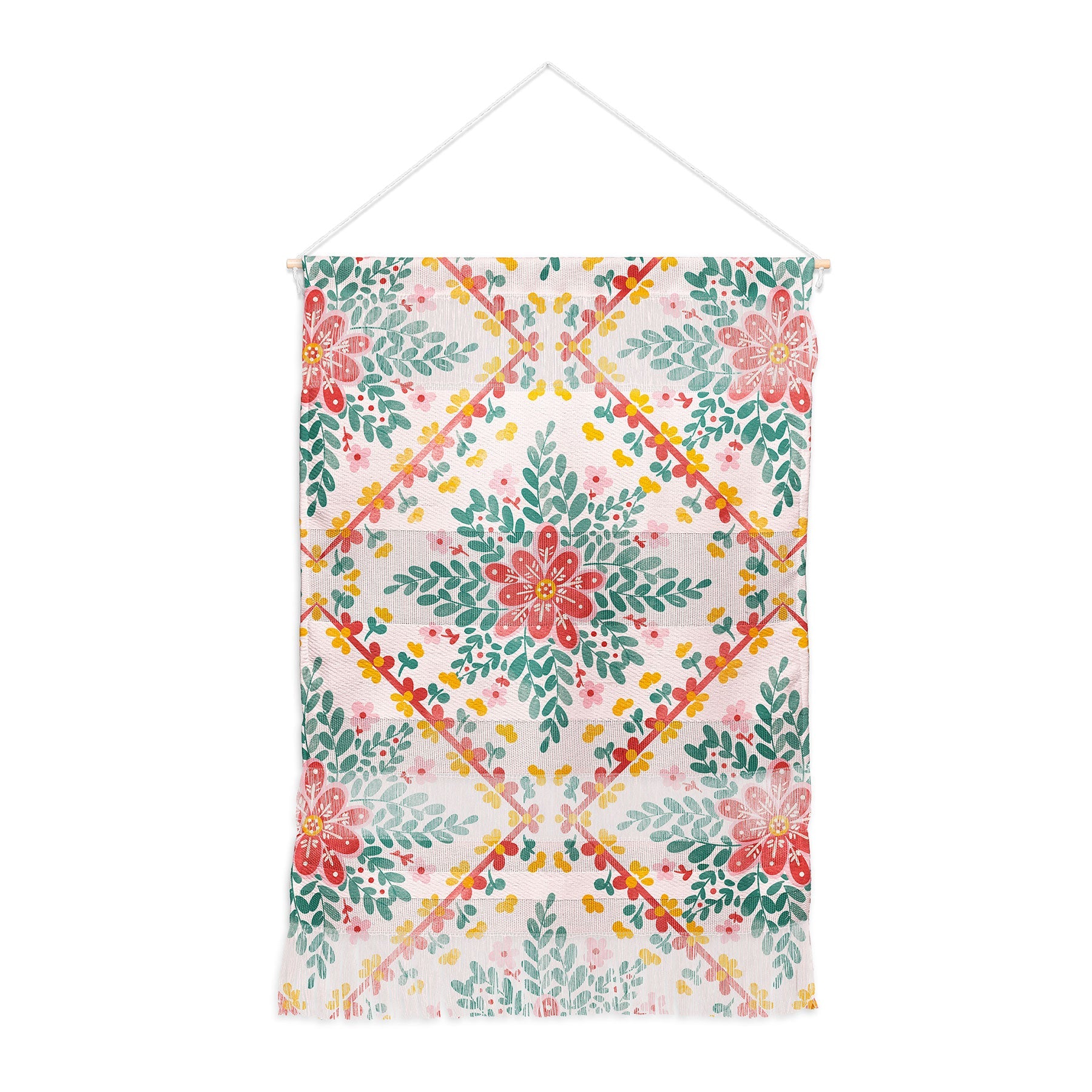 Marta Barragan Camarasa Chic Floral Geometry Wall Hanging Portrait