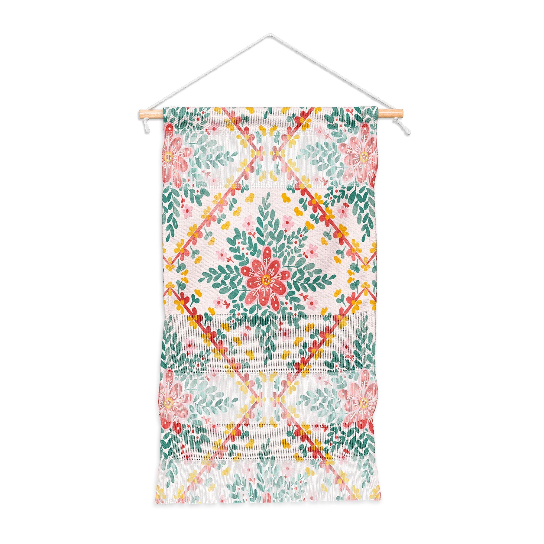 Marta Barragan Camarasa Chic Floral Geometry Wall Hanging Portrait