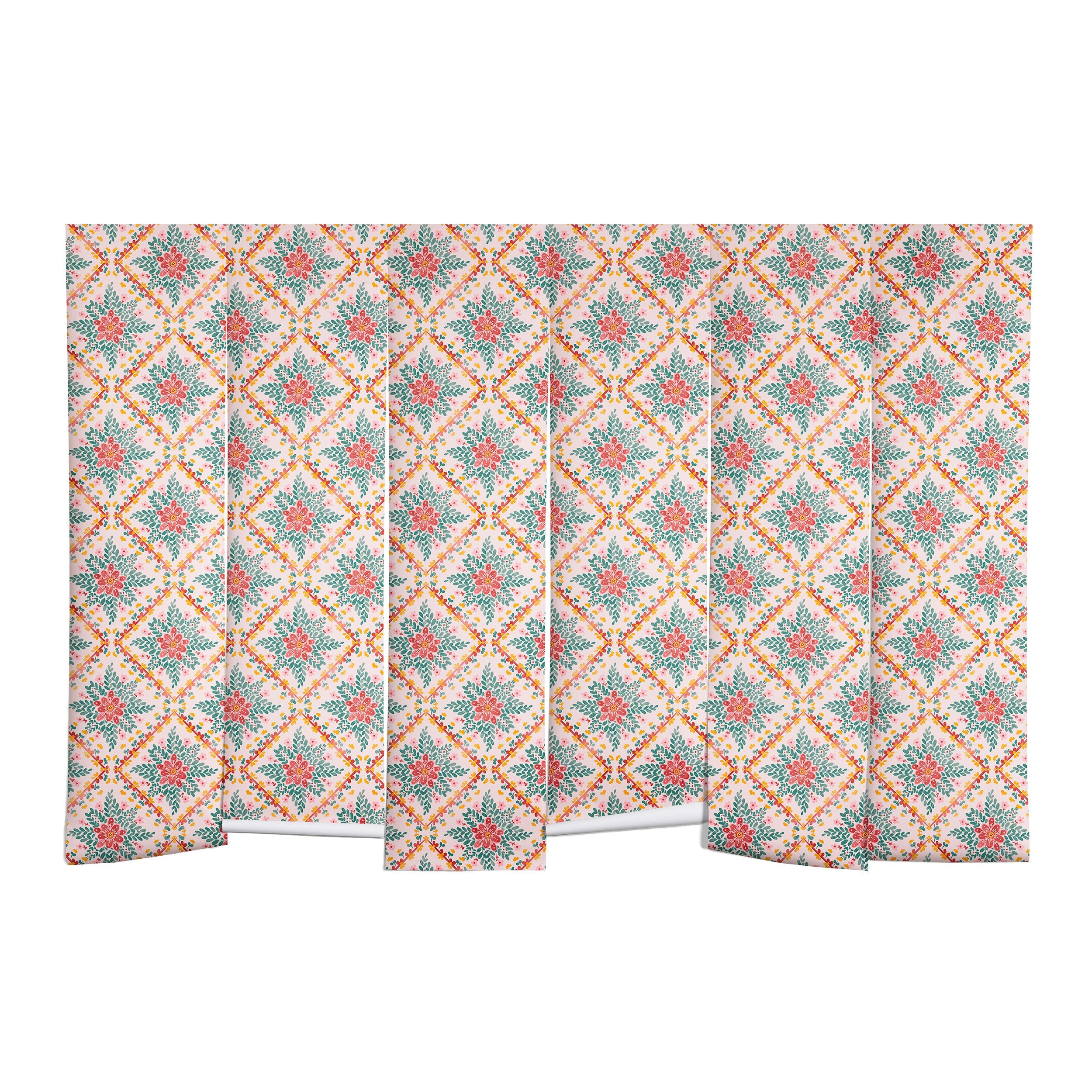 Marta Barragan Camarasa Chic Floral Geometry Wall Mural