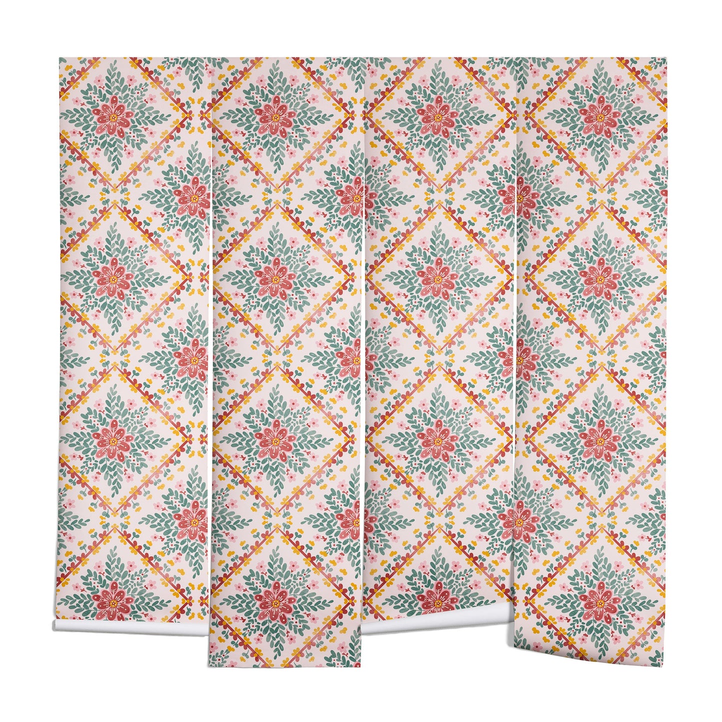 Marta Barragan Camarasa Chic Floral Geometry Wall Mural