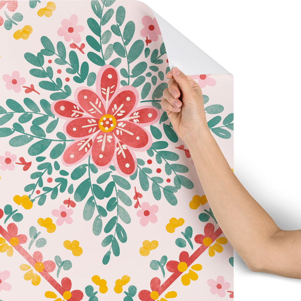 Marta Barragan Camarasa Chic Floral Geometry Wallpaper