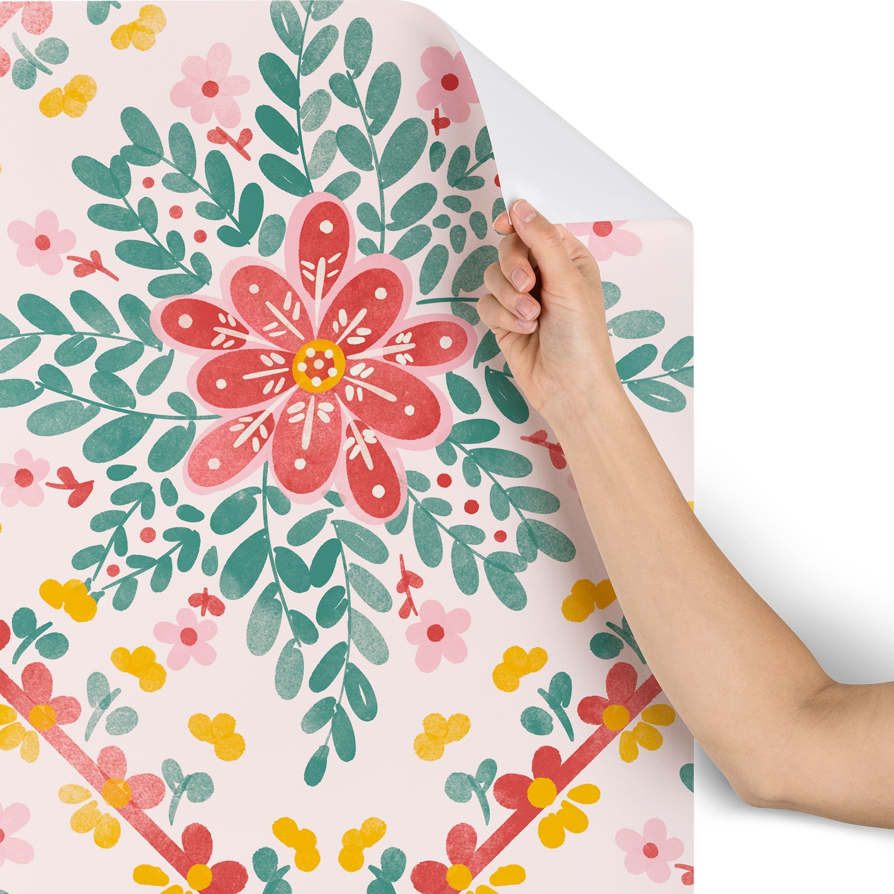 Marta Barragan Camarasa Chic Floral Geometry Wallpaper