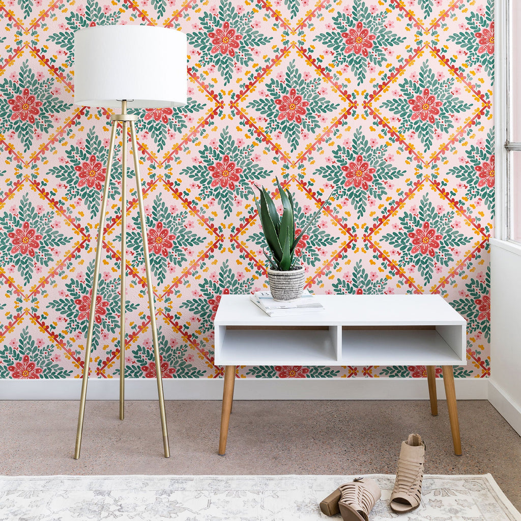Marta Barragan Camarasa Chic Floral Geometry Wallpaper