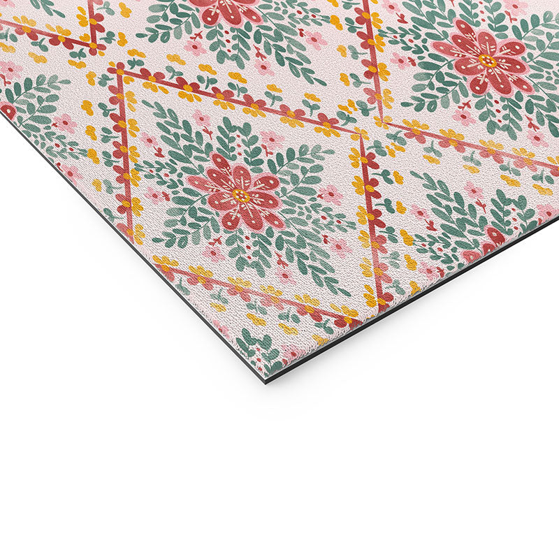 Marta Barragan Camarasa Chic Floral Geometry Welcome Mat