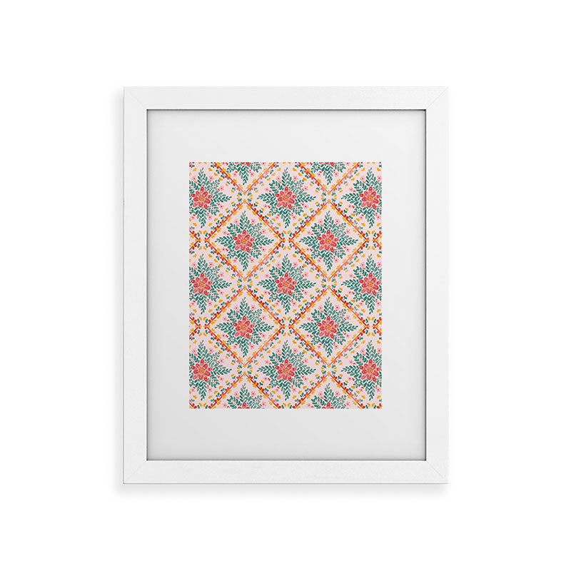 Marta Barragan Camarasa Chic Floral Geometry Framed Art Print