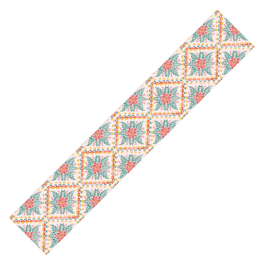 Marta Barragan Camarasa Chic Floral Geometry Table Runner