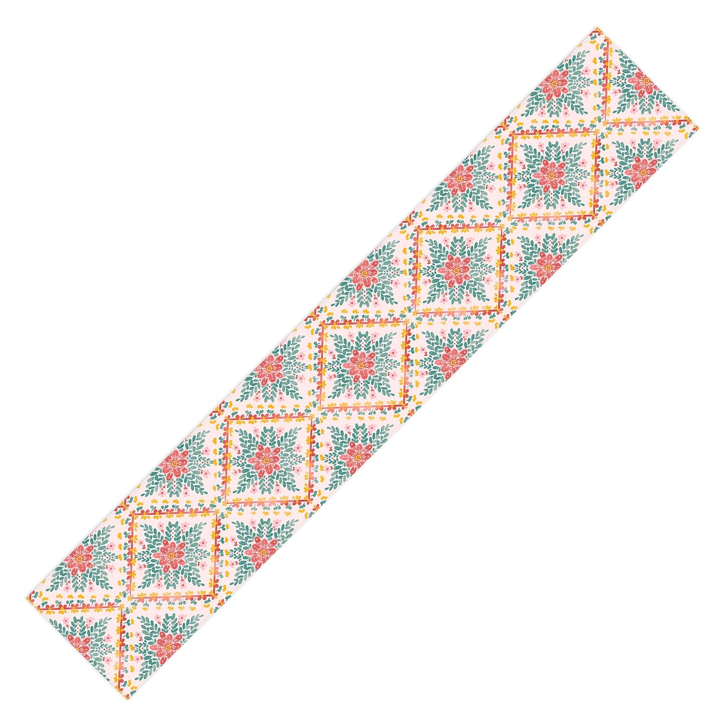 Marta Barragan Camarasa Chic Floral Geometry Table Runner