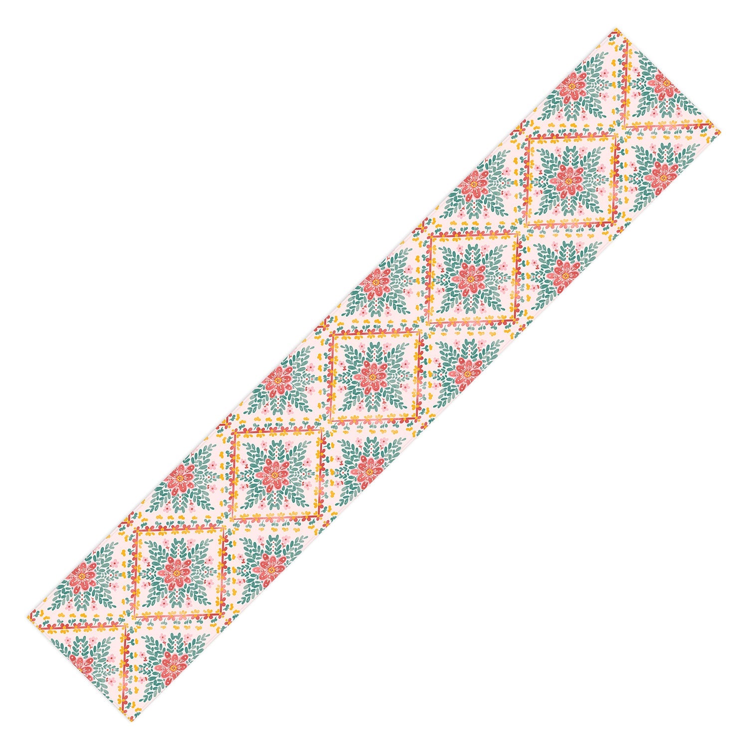 Marta Barragan Camarasa Chic Floral Geometry Table Runner