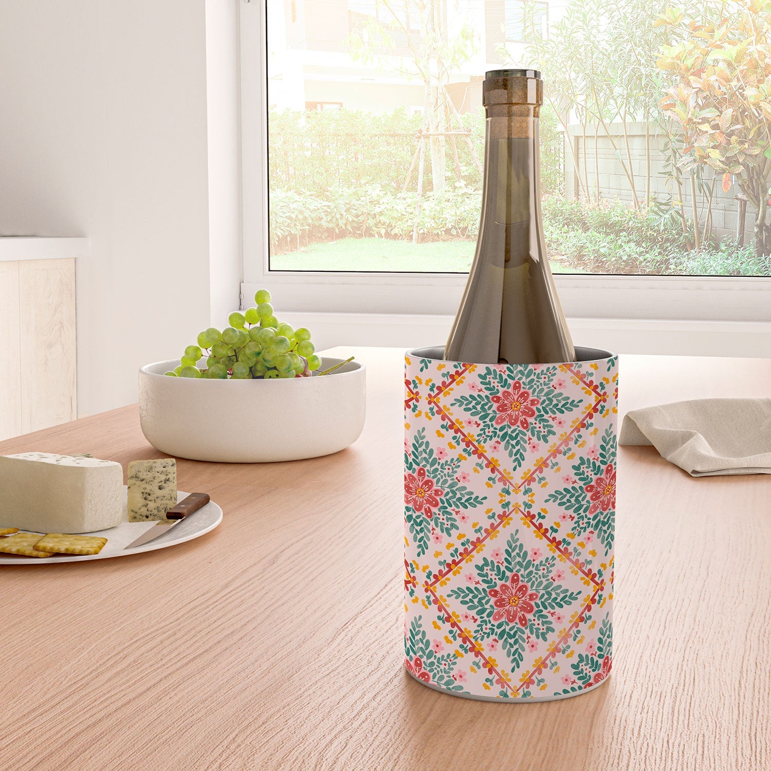Marta Barragan Camarasa Chic Floral Geometry Wine Chiller