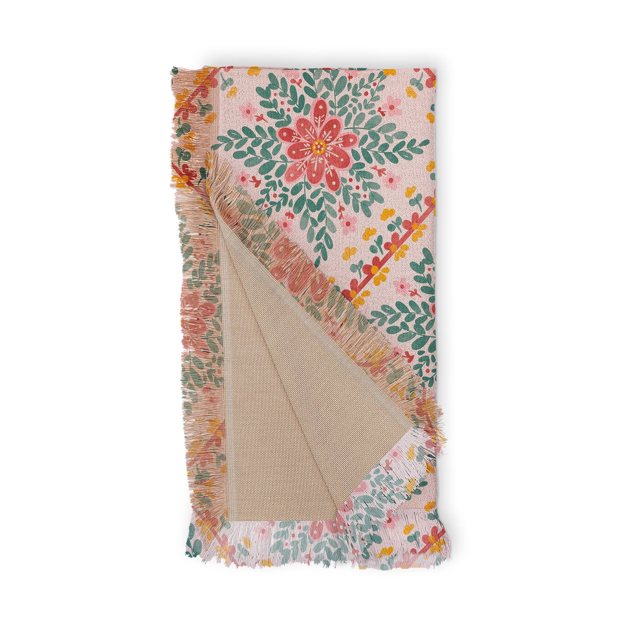 Marta Barragan Camarasa Chic Floral Geometry Throw Blanket