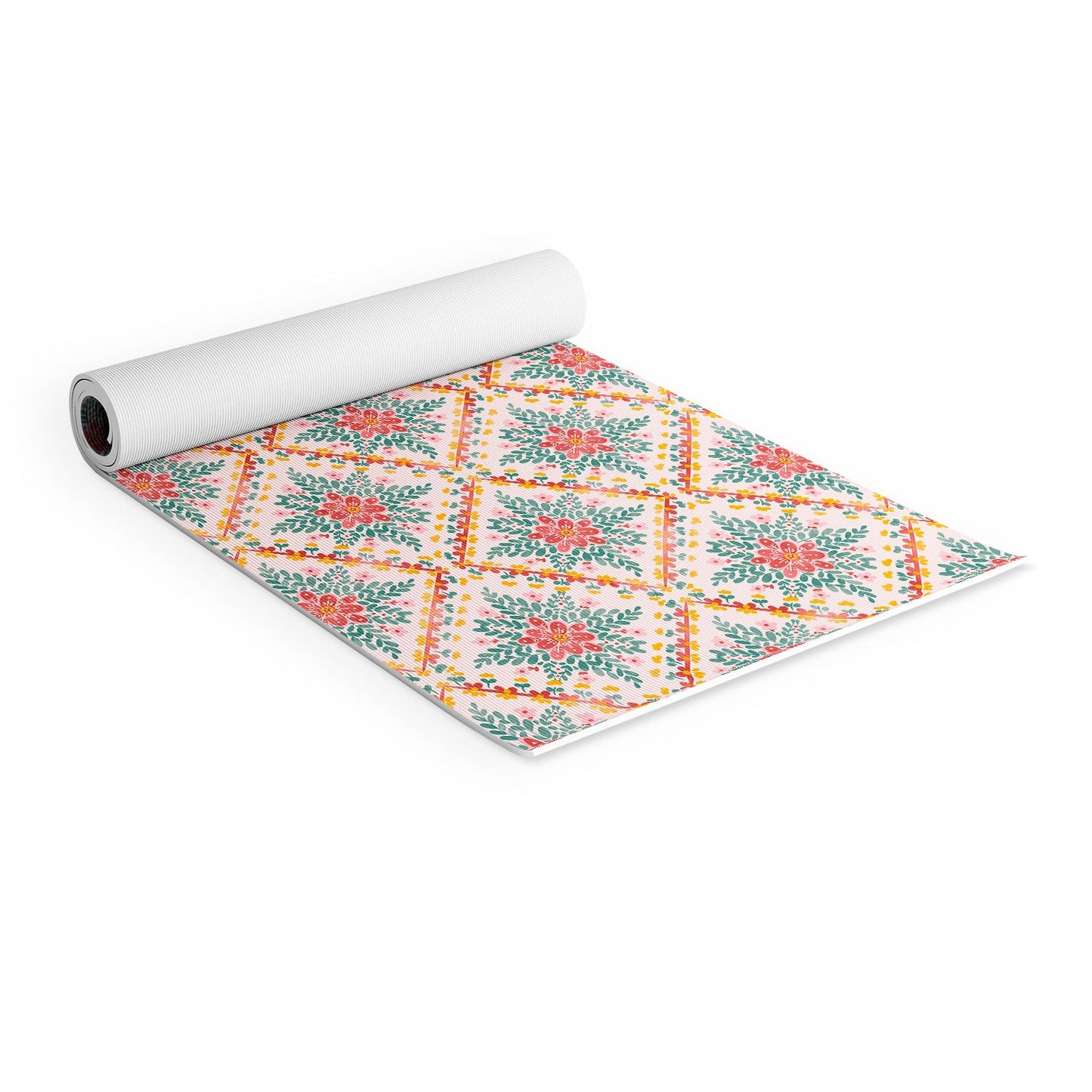 Marta Barragan Camarasa Chic Floral Geometry Yoga Mat